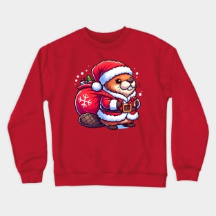 Cute Christmas Beaver Crewneck Sweatshirt